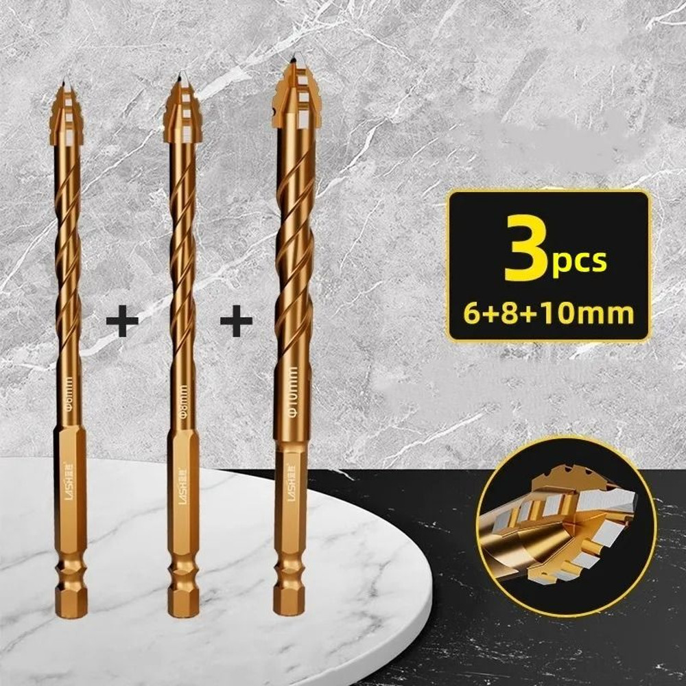 Four Blade Serrated Drill Bit For Tile And Concrete 9