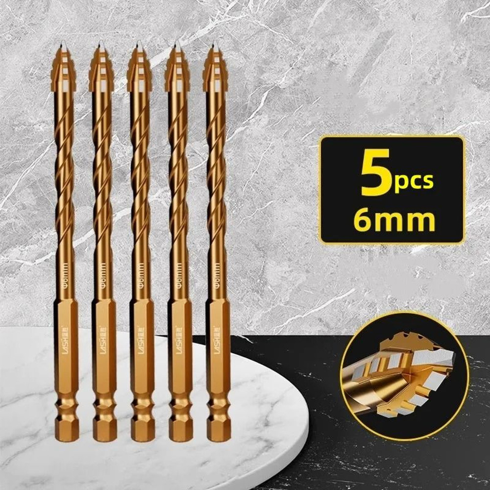 Four Blade Serrated Drill Bit For Tile And Concrete 11