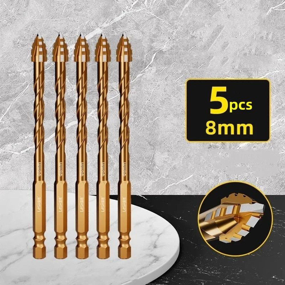 Four Blade Serrated Drill Bit For Tile And Concrete 12
