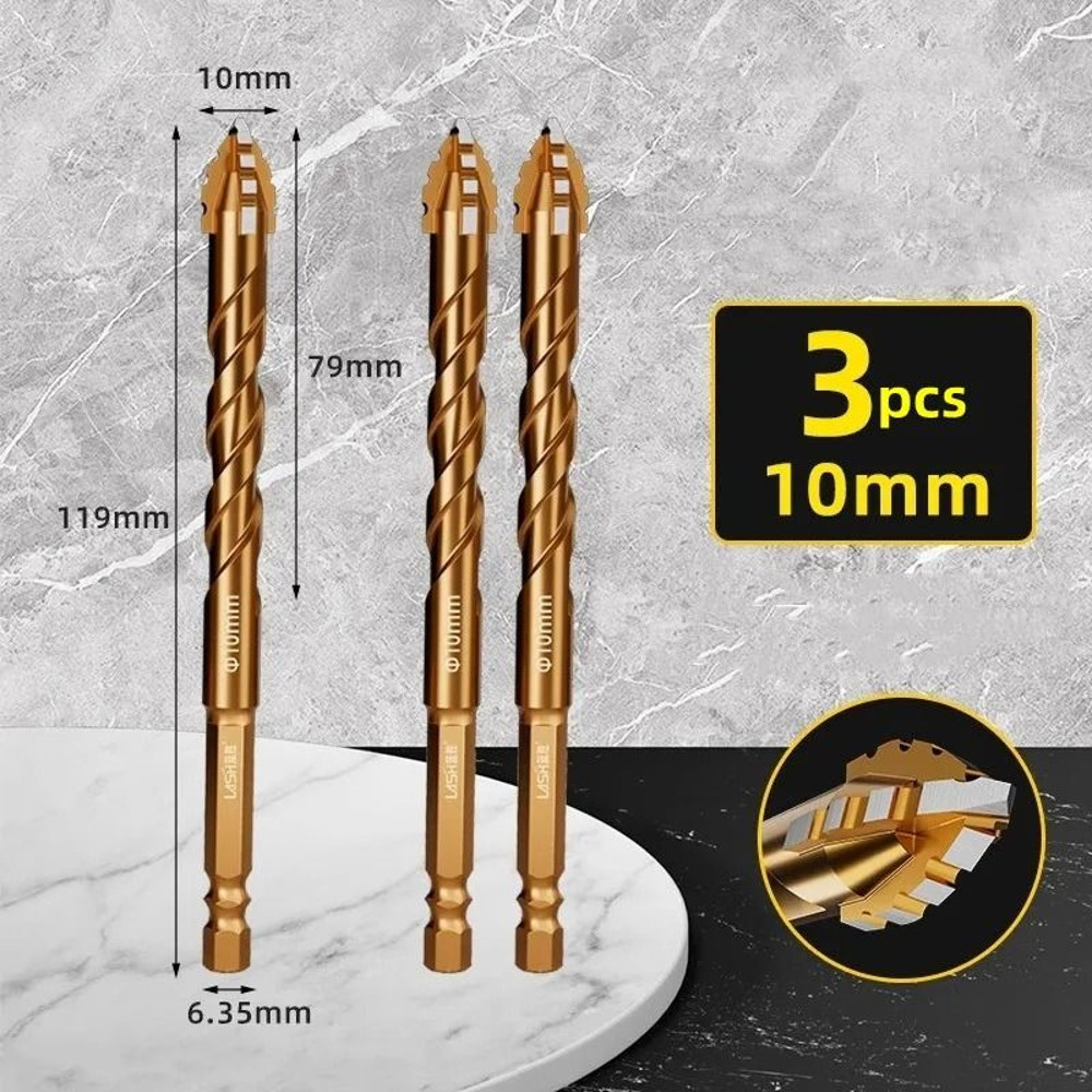Four Blade Serrated Drill Bit For Tile And Concrete 16