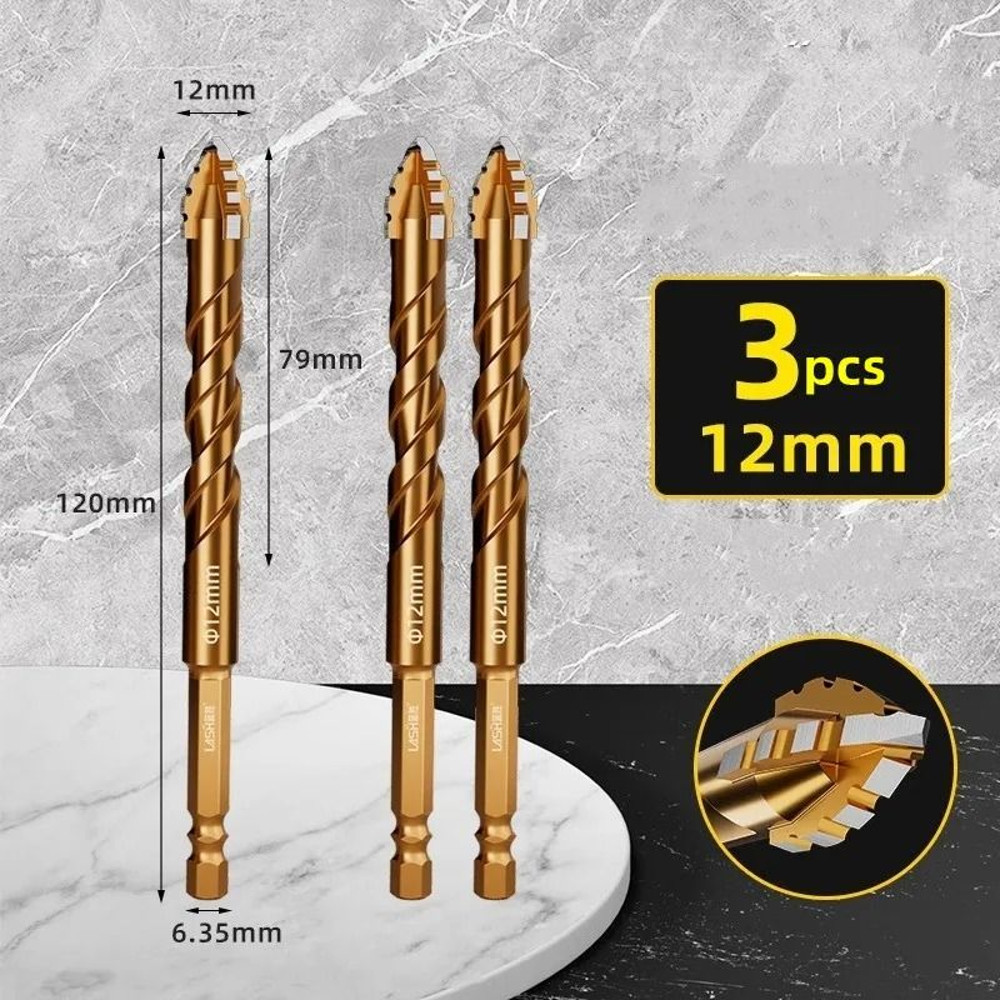 Four Blade Serrated Drill Bit For Tile And Concrete 17