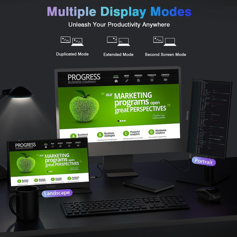 14 Inch Full HD Portable Monitor With USBC And HDMI 4