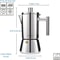 Stainless Steel Stovetop Espresso Maker Moka Pot 1