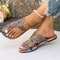 Womens Slippers With Bohemian Flower Pattern Lightweight Casual Sandals For Home Or Outdoor Use 1
