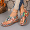 Womens Mixed Color Wedge Sandals Summer Casual Outdoor Shoes Large Sizes Available 2