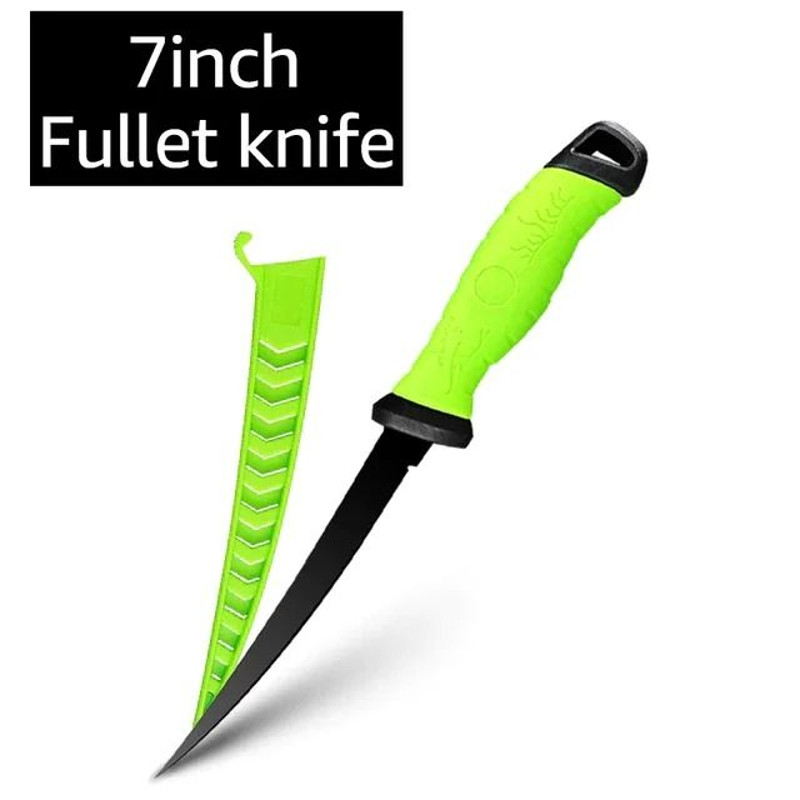 Stainless Steel Fishing Fillet Knife With Sheath For Boning Slicing And Sashimi 10