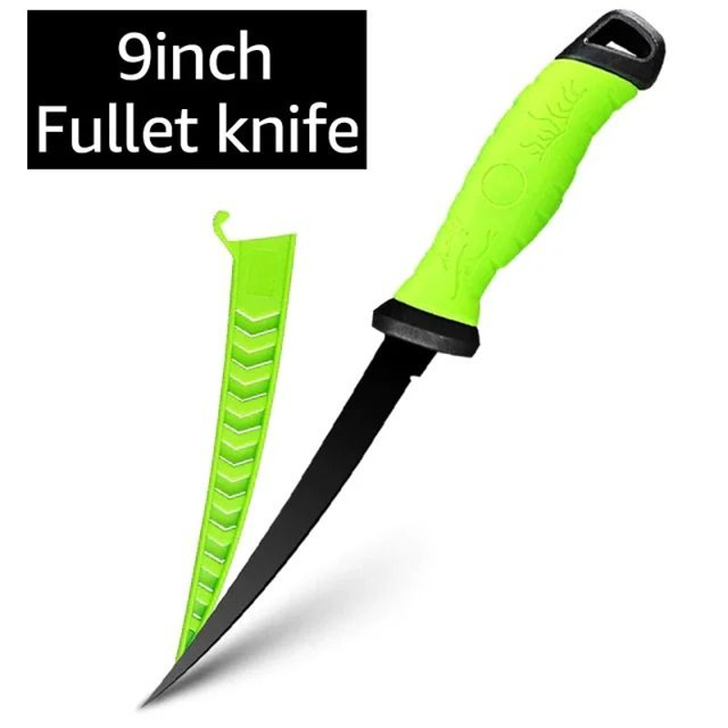 Stainless Steel Fishing Fillet Knife With Sheath For Boning Slicing And Sashimi 12