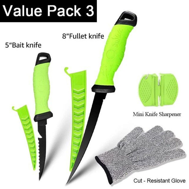 Stainless Steel Fishing Fillet Knife With Sheath For Boning Slicing And Sashimi 15