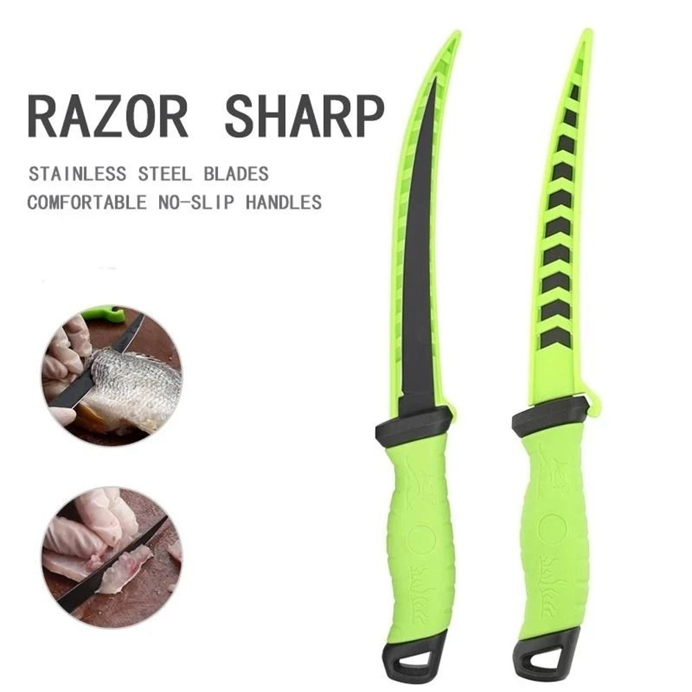 Stainless Steel Fishing Fillet Knife With Sheath For Boning Slicing And Sashimi 1