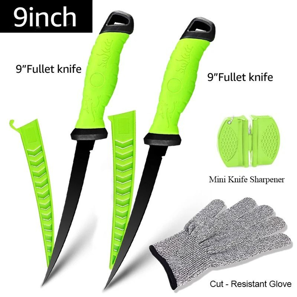 Stainless Steel Fishing Fillet Knife With Sheath For Boning Slicing And Sashimi 17