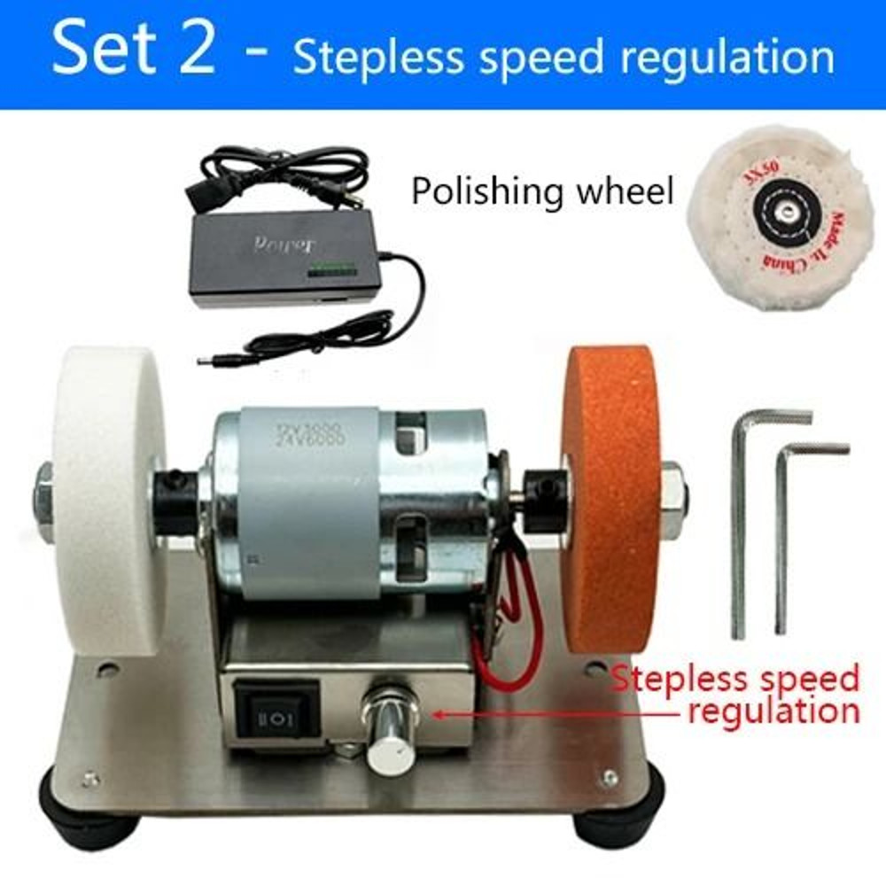 Electric Dual Head Grinder 100W Table Polisher For Coarse And Fine Metal Grinding 9