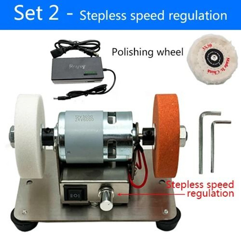 Electric Dual Head Grinder 100W Table Polisher For Coarse And Fine Metal Grinding 9