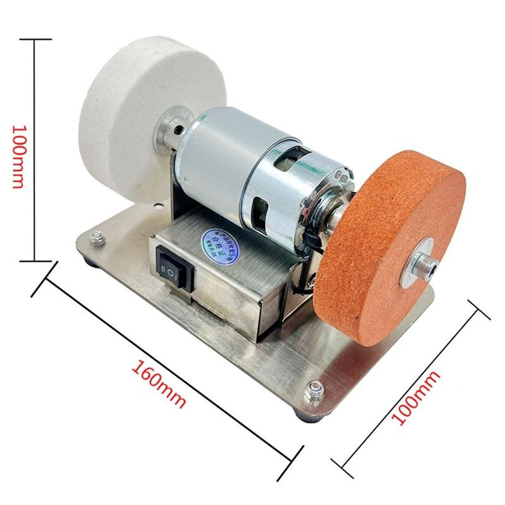 Electric Dual Head Grinder 100W Table Polisher For Coarse And Fine Metal Grinding 3