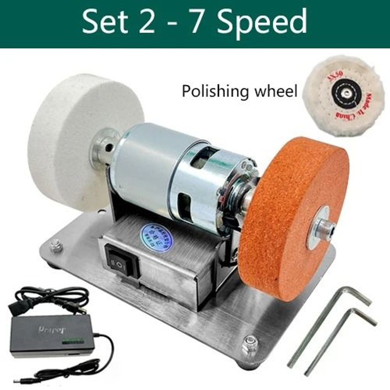 Electric Dual Head Grinder 100W Table Polisher For Coarse And Fine Metal Grinding 7