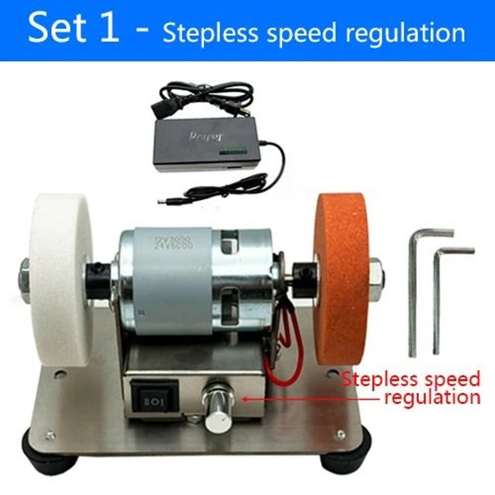 Electric Dual Head Grinder 100W Table Polisher For Coarse And Fine Metal Grinding 8
