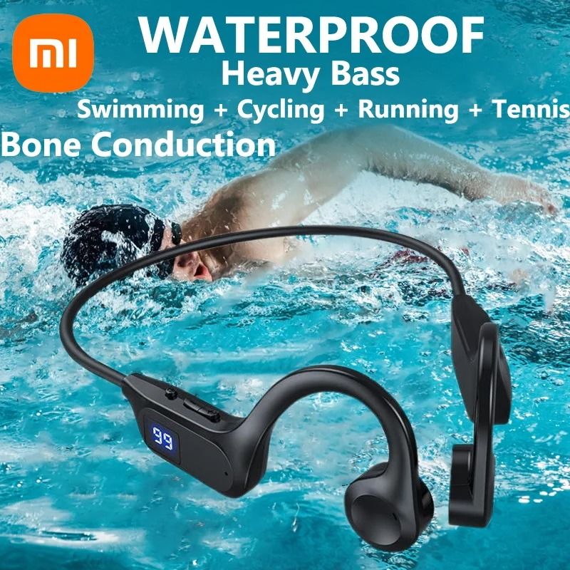 Bone Conduction Wireless Earphones With Mic For Running Swimming And Sport Use 0