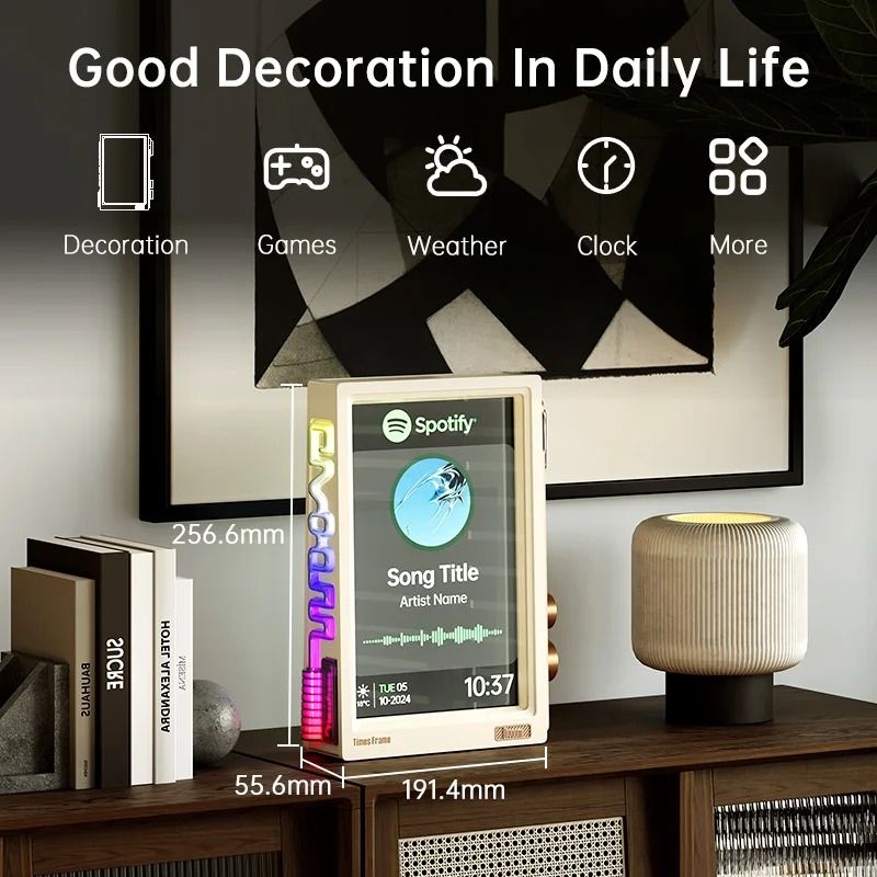 Smart HD Display Clock With Widgets For Crypto Weather Stocks And Desk Decor 1