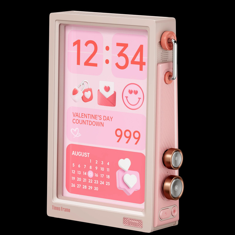 Smart HD Display Clock With Widgets For Crypto Weather Stocks And Desk Decor 7