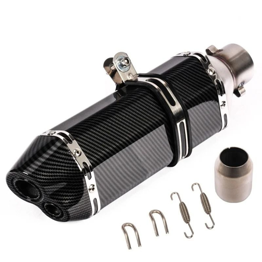 Universal Motorcycle Exhaust Pipe With Hexagonal Tip For Sport And Street Bike Modification 13