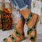 Embroidered Flat Sandals With Floral Design For Summer And Outdoor Wear 4