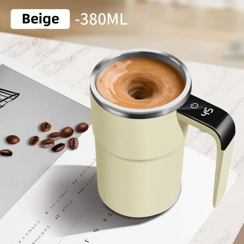 USB Rechargeable Self Mixing Coffee Mug With Magnetic Stirring And Spill Resistant Lid 10