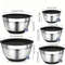 8 Piece Stainless Steel Mixing Bowls With Airtight Lids Non Slip Base Stackable Nesting Design Dis 5