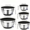 8 Piece Stainless Steel Mixing Bowls With Airtight Lids Non Slip Base Stackable Nesting Design Dis 5