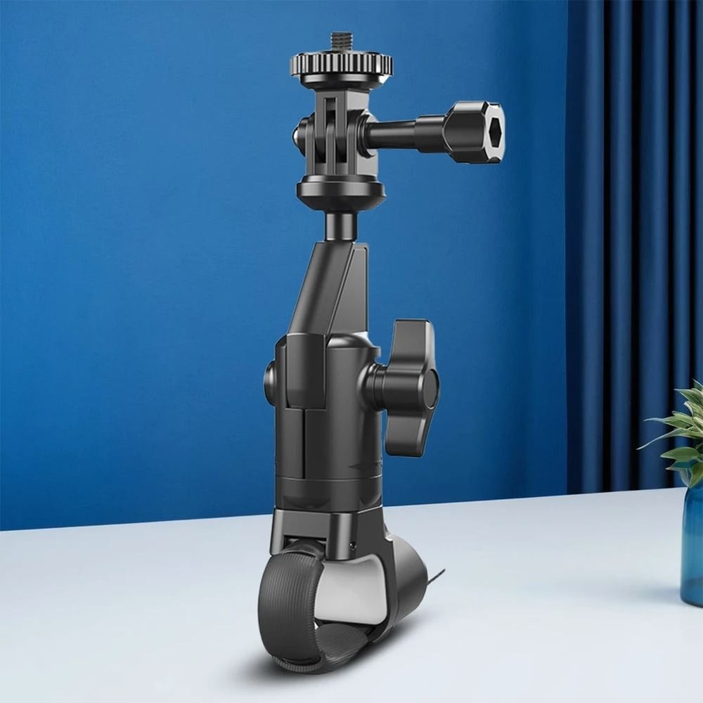 360 Degree Handlebar Camera Mount For GoPro Insta360 And DJI Universal Rotating Bike Motorcycle Bra 0
