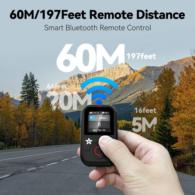 Waterproof Bluetooth Remote With Wrist Strap For GoPro And Action Cameras 0