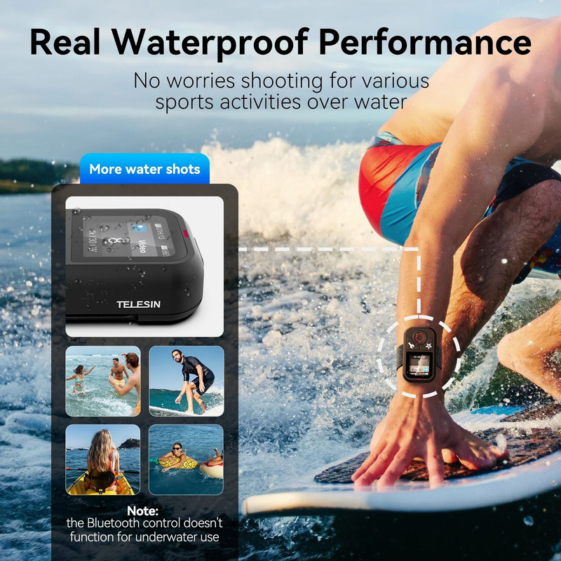 Waterproof Bluetooth Remote With Wrist Strap For GoPro And Action Cameras 2
