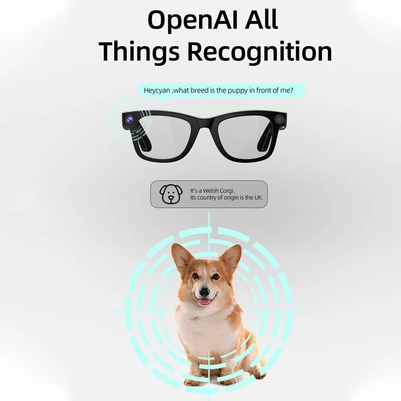 Smart AI Bluetooth Glasses With HD Camera And Voice Control 4