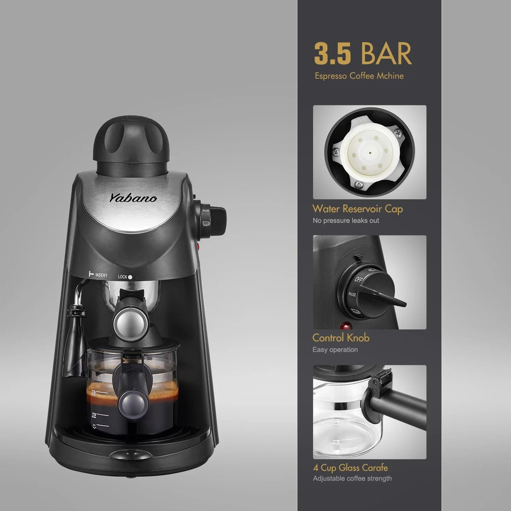 Compact Espresso And Cappuccino Machine With Milk Frother 2