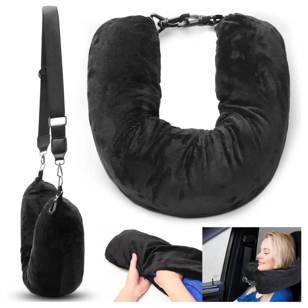 Portable Self Filling Travel Neck Pillow With Refillable Support Cushion 2