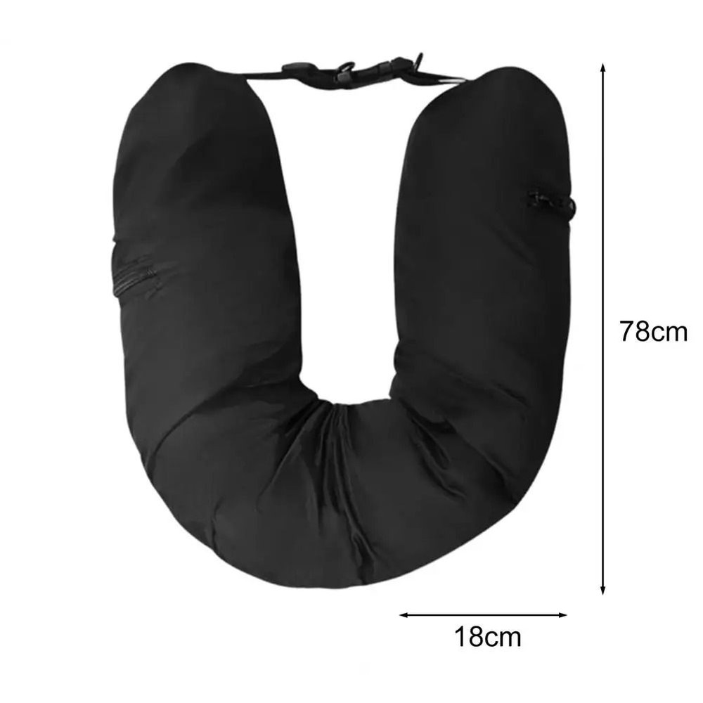 Portable Self Filling Travel Neck Pillow With Refillable Support Cushion 3