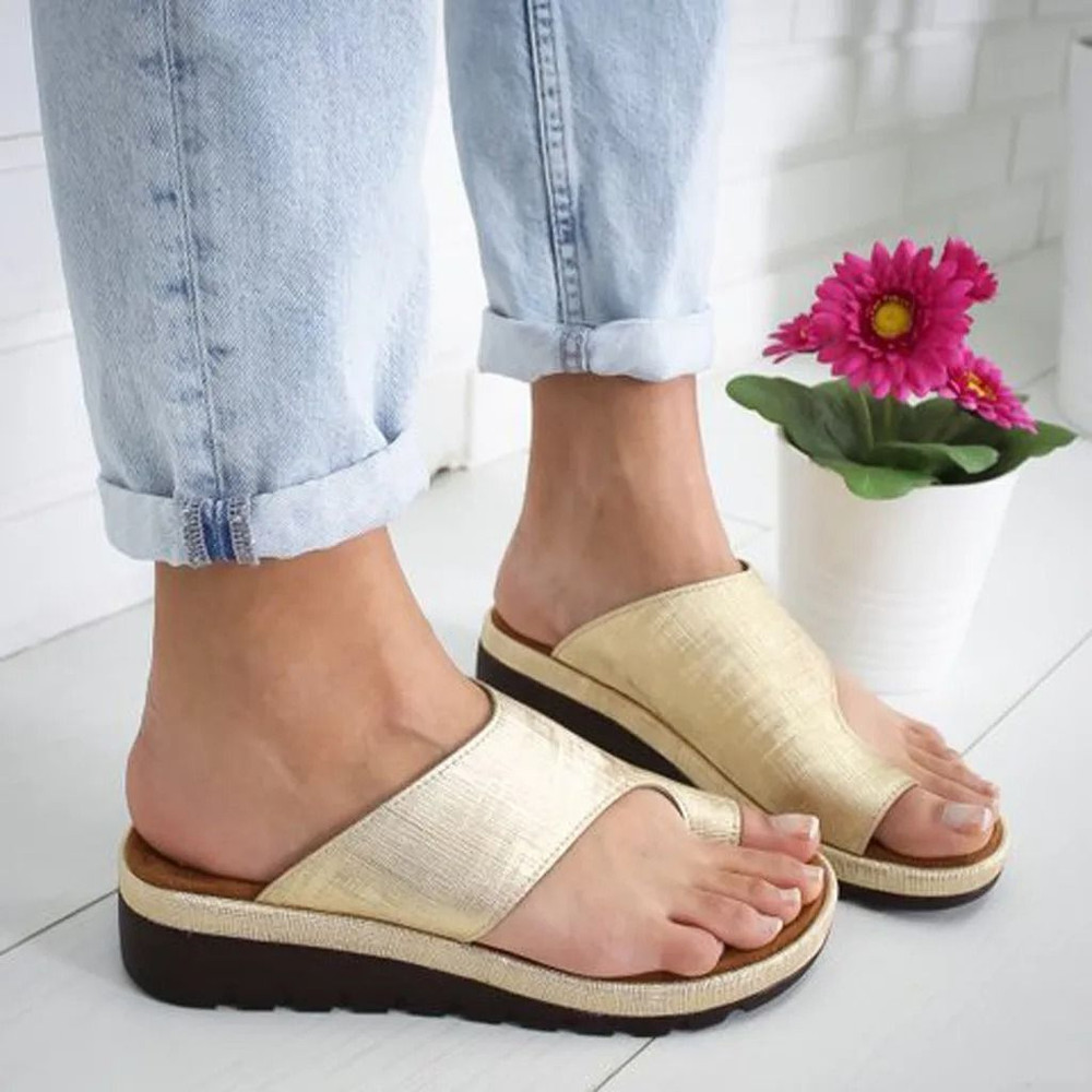 Womens Orthopedic Platform Sandals With Bunion Support And Flat Sole Comfort 4