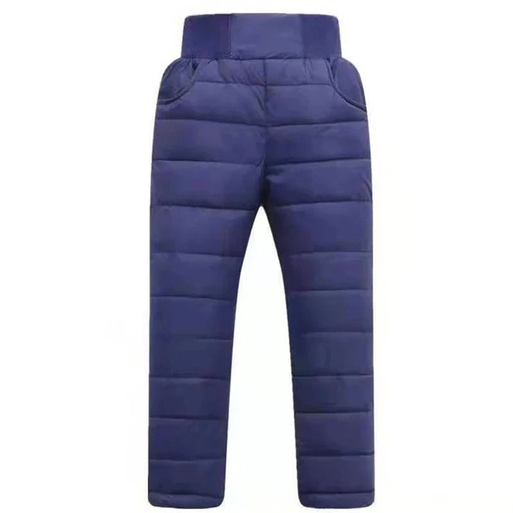 Kids Waterproof Winter Pants With Cotton Padding And High Waist Design 4
