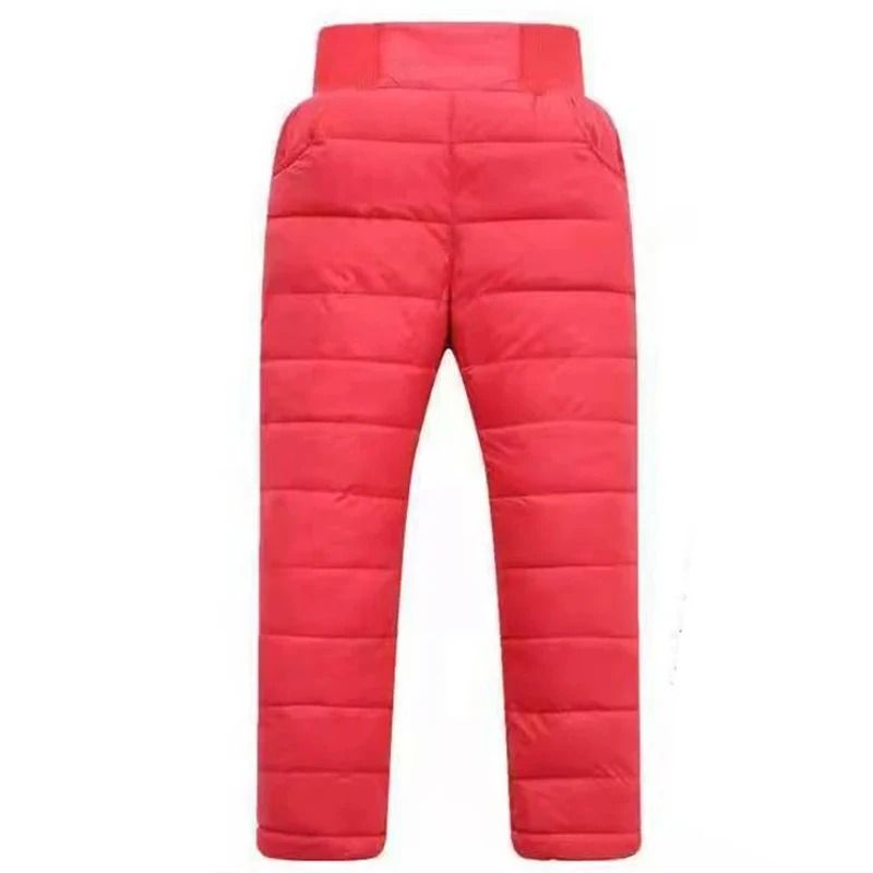 Kids Waterproof Winter Pants With Cotton Padding And High Waist Design 5