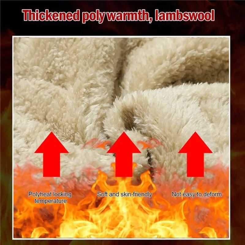 Mens Waterproof Thermal Fleece Sweatpants With Lambs Wool Lining For Winter 6