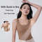 Ice Silk Seamless Camisole With Built In Chest Pads Wide Shoulder Sleeveless Tank Top For Women 2