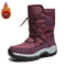 Mens Waterproof Plush Lined Winter Boots Breathable Non Slip Snow Boots 9