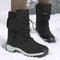 Mens Waterproof Plush Lined Winter Boots Breathable Non Slip Snow Boots 3