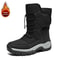 Mens Waterproof Plush Lined Winter Boots Breathable Non Slip Snow Boots 6