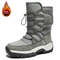 Mens Waterproof Plush Lined Winter Boots Breathable Non Slip Snow Boots 7