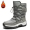 Mens Waterproof Plush Lined Winter Boots Breathable Non Slip Snow Boots 7
