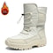 Mens Waterproof Plush Lined Winter Boots Breathable Non Slip Snow Boots 8