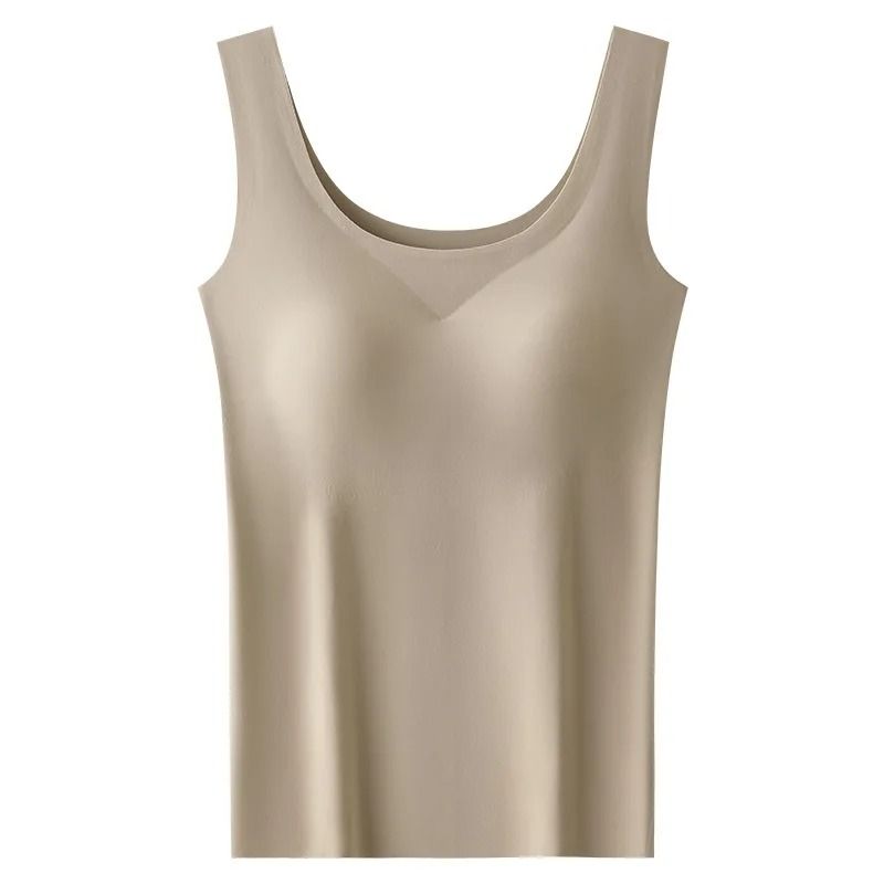 Cooling Ice Silk Seamless Tank Top With Chest Support And Wide Straps For Women 9