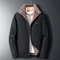 Windproof Thick Fleece Lined Jacket For Men Warm Winter Outdoor Coat 1