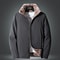 Windproof Thick Fleece Lined Jacket For Men Warm Winter Outdoor Coat 5