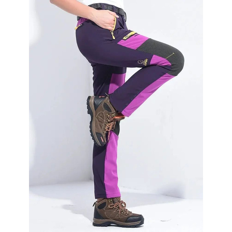 Waterproof Fleece Lined Soft Shell Pants For Women Winter Trekking Hiking Camping 6