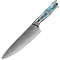 8 Inch Damascus Steel Chef Knife With Abalone Shell Handle Professional Kitchen Blade 4